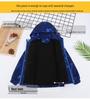 Boys' Fleece-Lined Windbreaker: 2025 Spring/Autumn New Trench Coat, Windproof Jacket for Middle & Big Kids