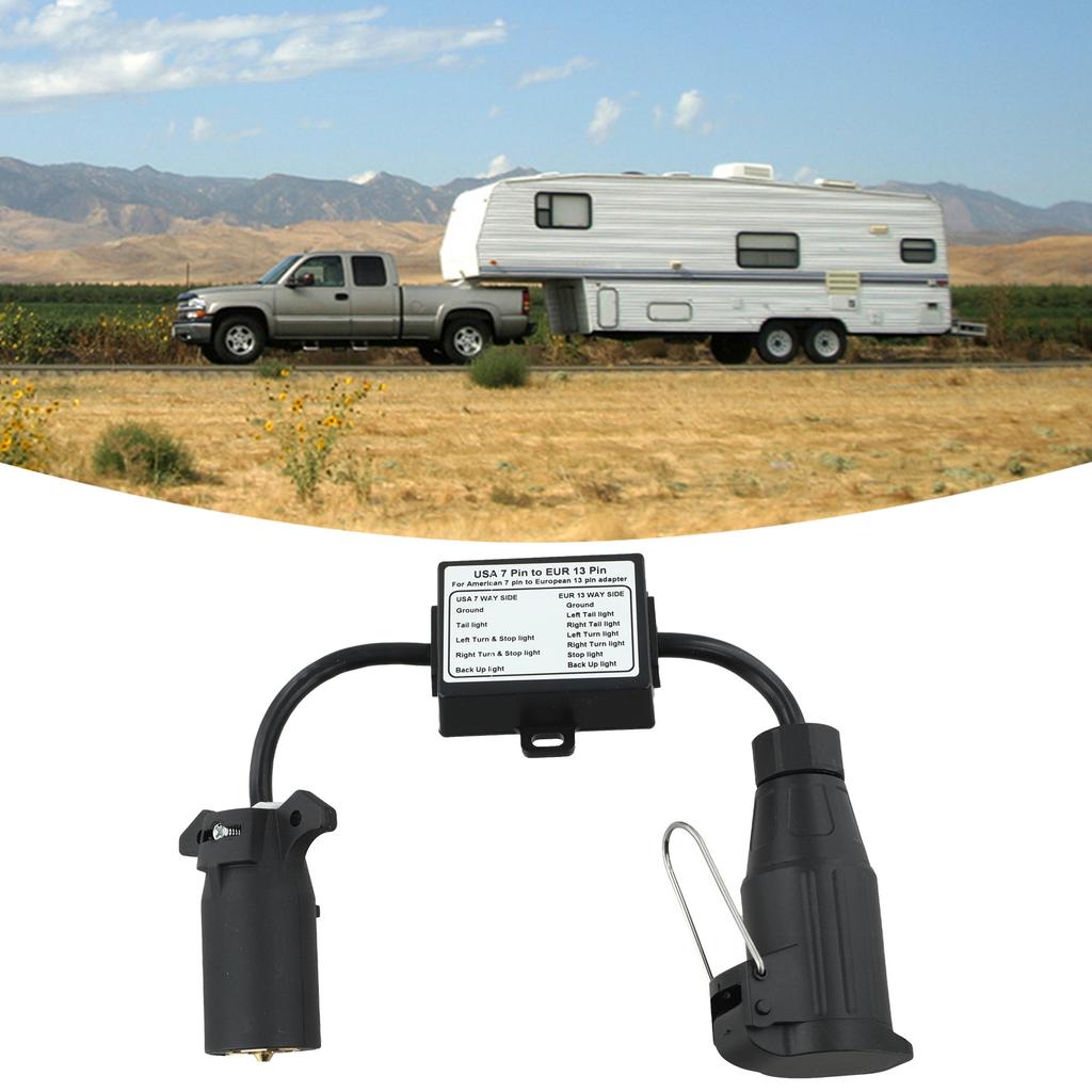 Hot Light Converter Trailer Light Converter US To European Vehicle Replacement 7-Way Accessory Connector Parts