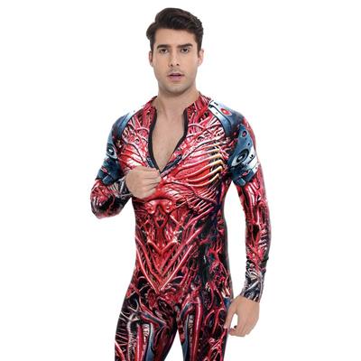 Fall Jumpsuit Halloween Mechanical Body Tights Digital Print Tights Jumpsuit