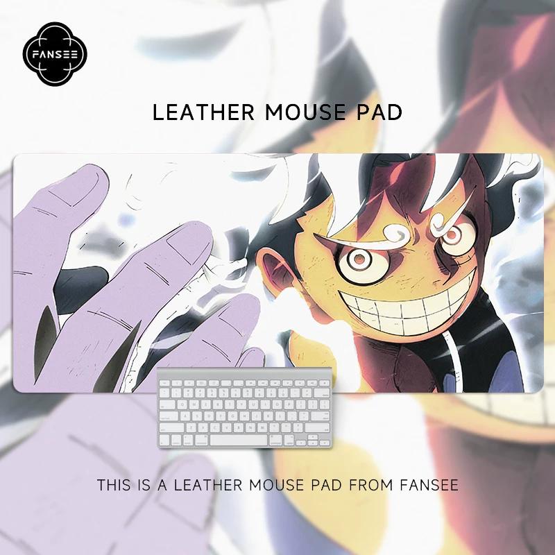 Cartoon  Animation ONE PIECE Monkey D. Luffy Leather Mouse Pad Oversized Animation Two-dimensional Office Computer Desk Pad Waterproof Non-slip Pad