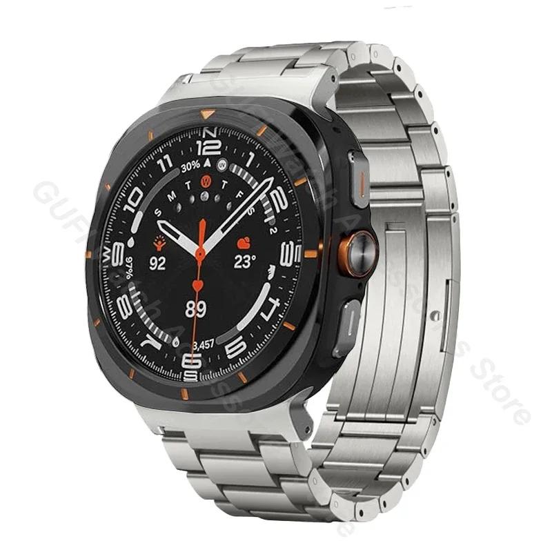 Pasek biznesowy z tytanu do zegarka Samsung Galaxy Watch Ultra 47 mm 2025, męski, luksusowy, do Samsunga GALAXY ULTRA 7 47 mm Correa