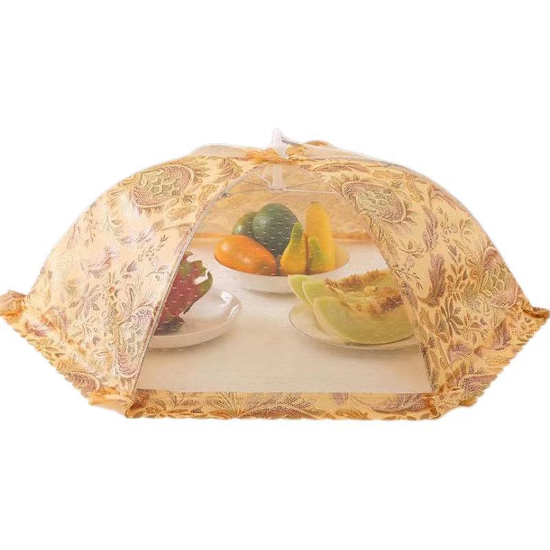 

Складной дышащий антимоскитный обеденный стол пищевая сетка кружевная ткань крышка для еды крышка для стола кухонные гаджеты 80cm золотой