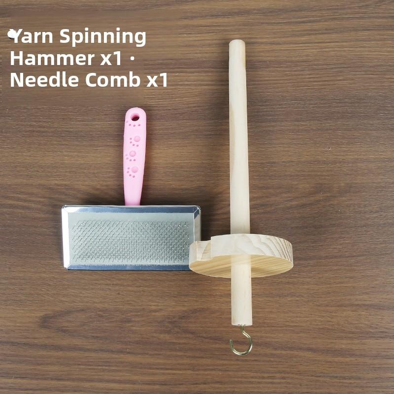 Real Wood Spinning Mallet for Yarn Combining Dog And  Hair Into Scarf Weaving Memorial DIY Crt Tool Home Textile Sewing