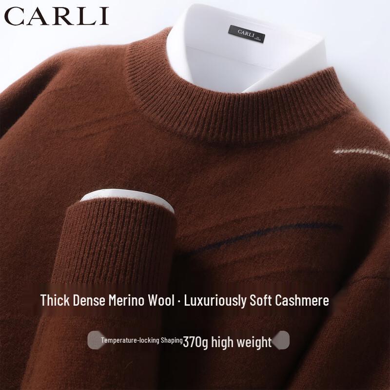 CARLI Men's Thermal Wool & Cashmere Pullover