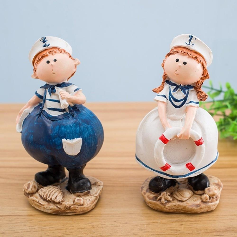 Resin Crafts Salute Doll Ornament Mediterranean Style Couple Figure Model  Home Decoration