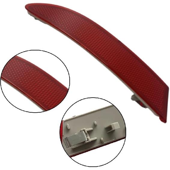 Riloer 1 pc 63147217315, Rear Bumper Reflector, Compatible with BMW X3 F25 2011-2014, Rear Bumper Reflectors with Red Lens, Rear Left