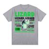 2025-26 Summer Hot Lizard, Meme, Unisex Fashion Fun Graphic T-shirt, Oversized Gothic T-shirt Men's Summer Street Cotton T-shirt