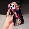 Avril Lavigne Jelly Double Layer Rose Red Mobile Phone Case for iPhone 17 16 15 14 13 12 11 Air Pro Max Plus Protective