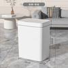 Smart Bathroom Trash Can Automatic Bagging Electronic Trash Can White Touchless Narrow Smart Sensor Garbage Bin Smart Home