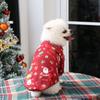 For Mid sized cat teddy bear French fighting dog clothes with plush Christmas print hoodie winter edition Christmas pet supplies