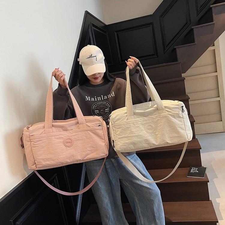 Simple Casual One-shoulder Travel Bag Large Capacity Independent Shoe Position Fitness Bag Hanging Pull Rod Portable Storage Bag