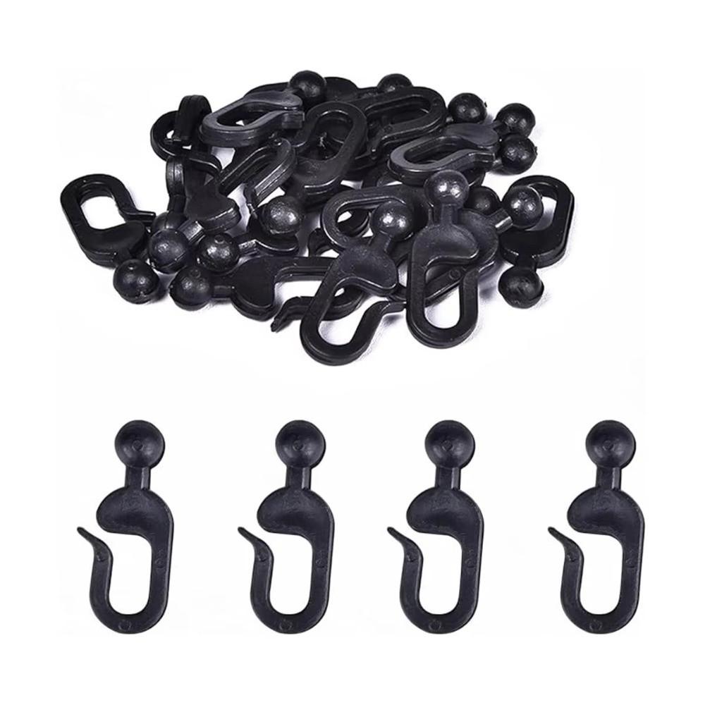 20pcs Plastic Mosquito Netting Rings Rustproof Hook Accessories Durability Curtain Hooks  Tent