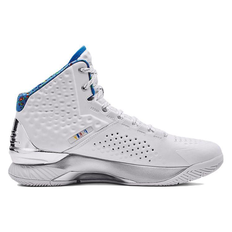 Under Armour Curry 1 Splash Party 2022 Men Sneakers White Metallic-Silver 3026050-100