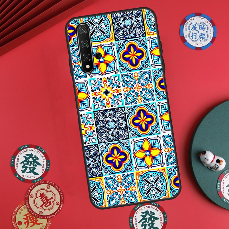 

Moroccan Mosai Tile Pattern For Huawei Nova 12s 12i 7i 8i 11i Y73 Y70 Y90 Y60 Y72 Y61 Y91 9 10 SE P30 Pro P40 Lite Case Huawei Nova 3i