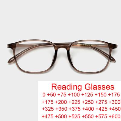 Lightweight PC Frames Minimalist Square Clear Lens Reading Glasses Blue Light Blocking Full Frame For Computer MagnifyingGlasses