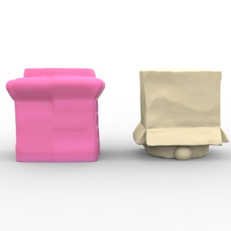 Sitting Panda Shaped Planter Vase Moulds Cements Mould Silicone Material for Hand-Making Succulent Plant Flowerpot Vase