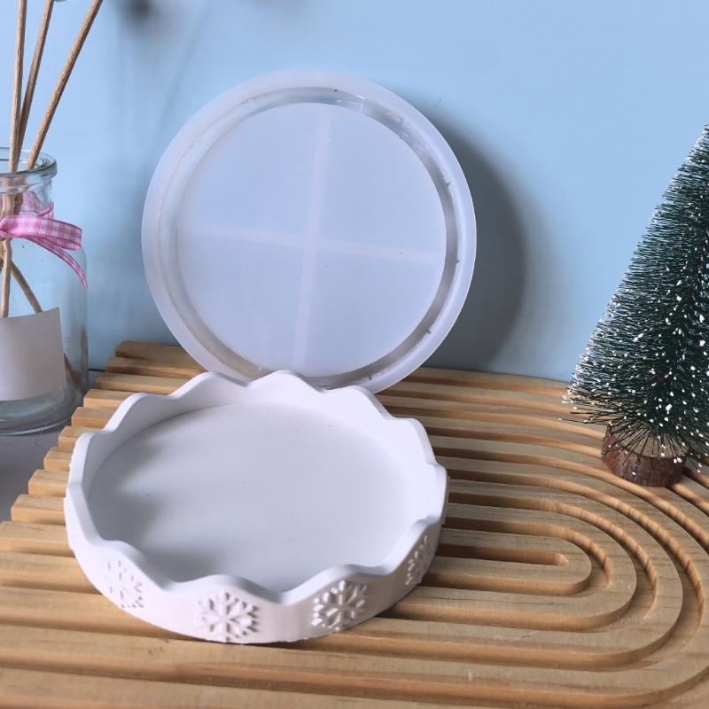 Christmas Silicone Tray Mold for Baking Crafts Food Grade Flexible Holiday Decorating Candy Chocolate Ice Cubes Making