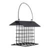 Outdoor Hangable Bird Feeder with Weatherproof Roof Bird Feeding Tray Hanging Bird Suet Feeder Feeding Station for All Breeds