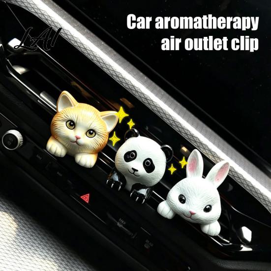Essential Oil Diffuser for Car Cute Vent Clip Lying Cat/Tiger/Panda/Rabbit Air Freshener Holder SUV Clip Truck Interior Dashboard Decor with