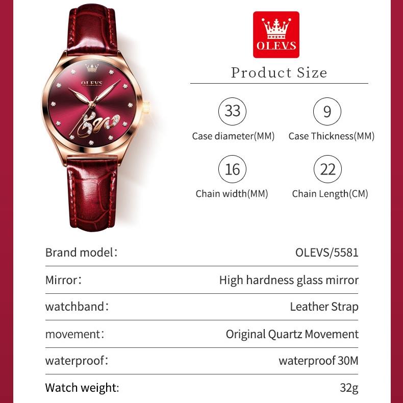 OLEVS Brand Watches New Quartz Watch 520 Gift Fashion Women's Watch Women's Watch