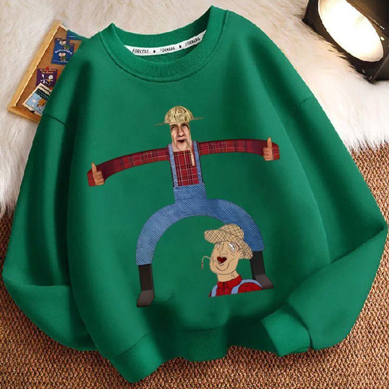 

Детские повседневные худи John s Farm для осени и зимы, свободные худи с длинным рукавом для мальчиков и девочек 160