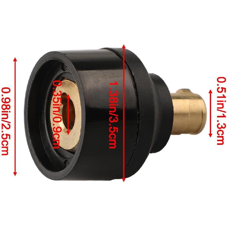 Welding Torch Adapter Converter Convert 10-25 To 35-50, Convert 10-25 Cable On Welding Machine Or Tig, Machine Adapter For TIG Welding Torch From