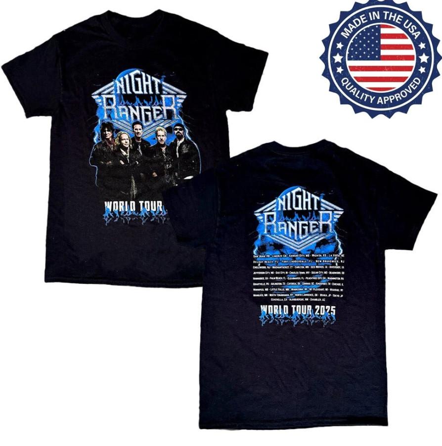 Night Ranger 2026 World Tour reprint T-shirt size S-5XL S