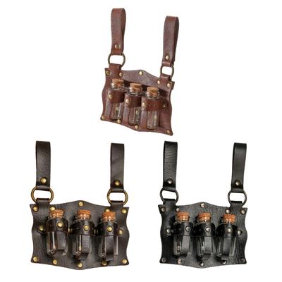 Mittelalterliche Renaissance-Hexen-Requisiten, Fantasy-Zauberer, handgefertigte Trank-Gürteltaschen für Kostümveranstaltungen