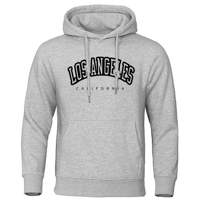 Los Angeles, Kalifornie Usa City Letter Mikiny Muži Ležérní Hip Hop Streetwear Crewneck Fleecová mikina Pulovr Hoody Pánské