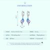 BAMOER 925 Sterling Silver Dreamy Gradual Change Blue Conch Ear Buckles Sea Shell Drop Earrings for Women Ocean Series Jewelry