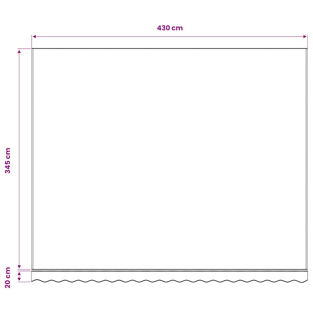 Burgundy Red Awning Cover 4.5 X 3.5 M