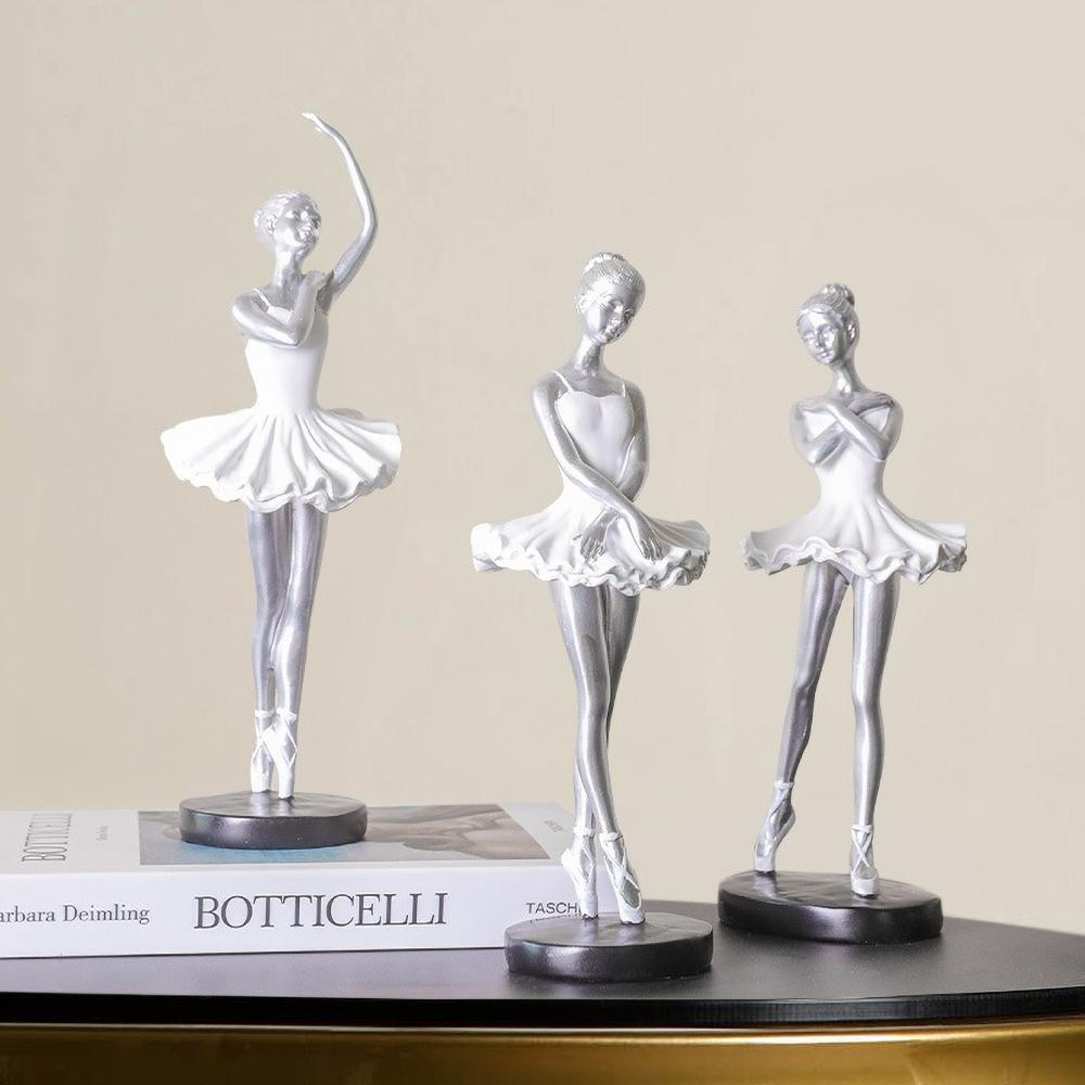 Ballet Girl Resin Statue - Cute Dancer Figurine for Children's Room Decor, Birthday Gift, Ballet Lover Collectible Art