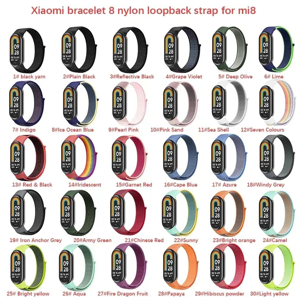 Nylon-Schlaufe für Mi Band 9 8 Armband 8 NFC SmartWatch Armband Correa Ersatz sport Armband für Miband 8 Armband Correa