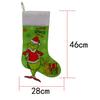 Grinch Christmas Stocking: Green Furry Monster Candy Bag & Tree Ornament
