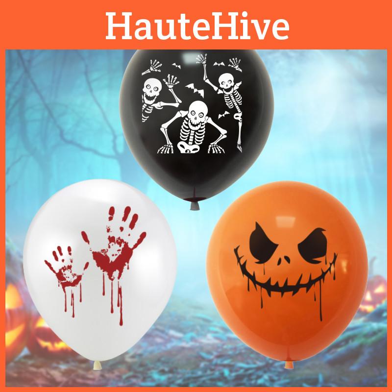 Halloween Party Latex Balloons Skull Ghost Pumpkin Balloons Party Decorations Set