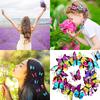 24PCS Vibrancy Color Butterfly Hair Clip Comfortable Hair Accessories with 3D Design Realistic Barrettes for Daily Use