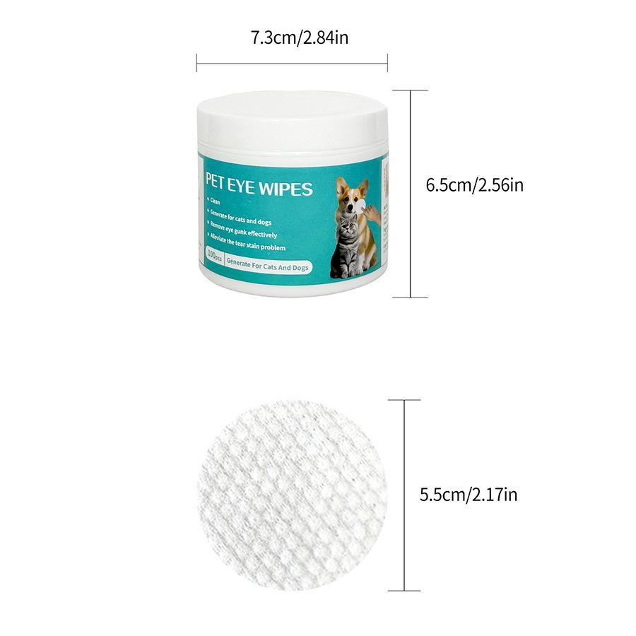 Čisticí ubrousky na oči pro kočky a psy - odstraňovač slzných skvrn a očního sekretu