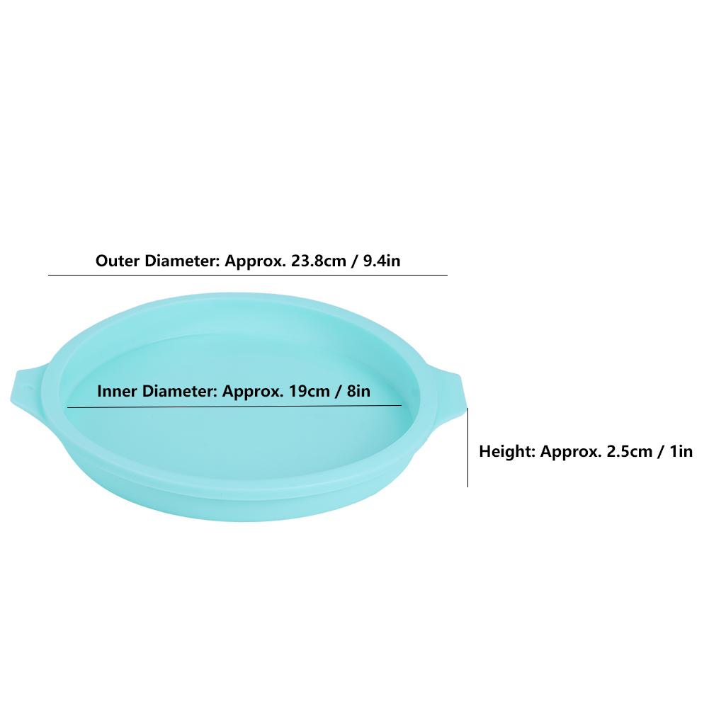 8 Inch Silicone Round Shape Cake Mold Baking Tray Plate Accessories for Colorful Cake
