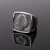 Jewelry Indian Totem Stainless Steel Ring, Personalized Retro Titanium Steel Men's Ring