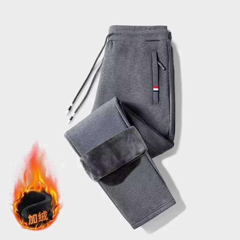 

Мужские спортивные штаны из толстой плюшевой овчины — теплые, свободного кроя, повседневные спортивные штаны большого размера для осени и зимы 5XL