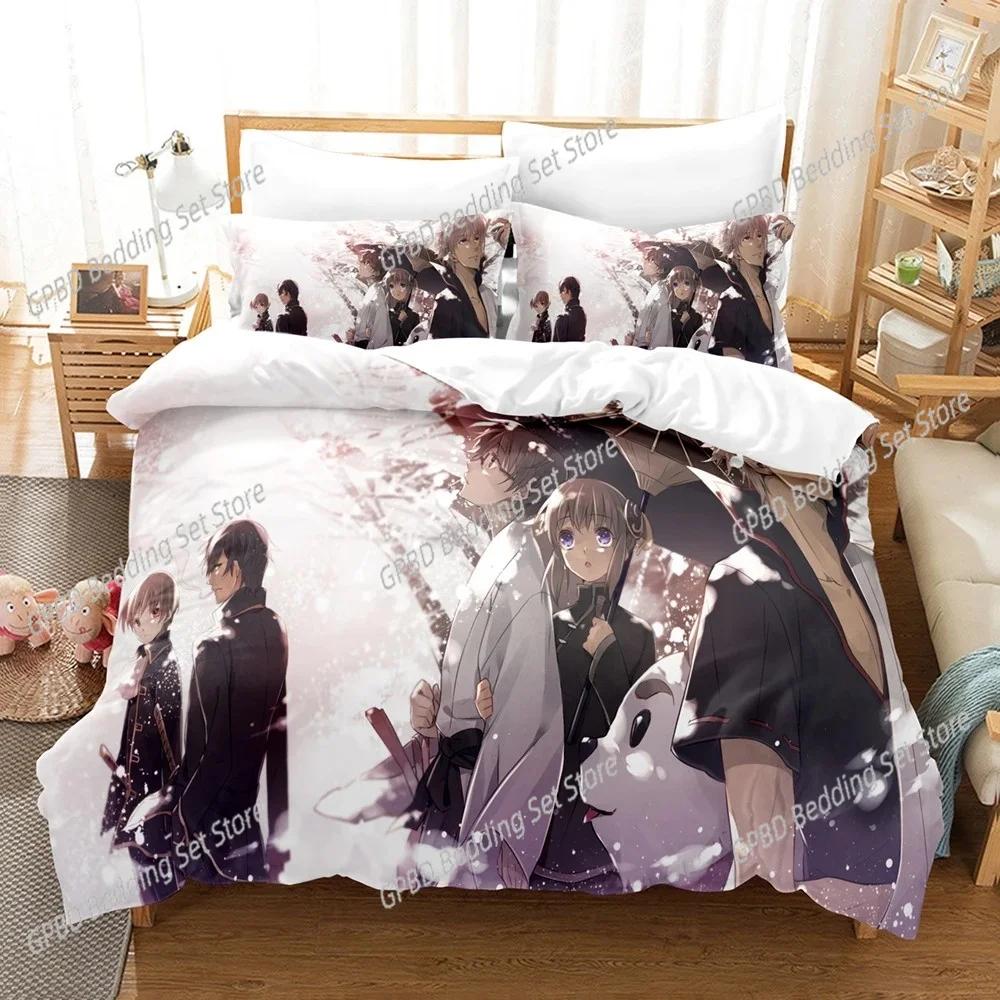 3D Print Anime Gintama Bedding Set For Bedroom Soft Modern Bedspreads Comefortable Kids Duvet Cover Quilt Cover And Pillowcase