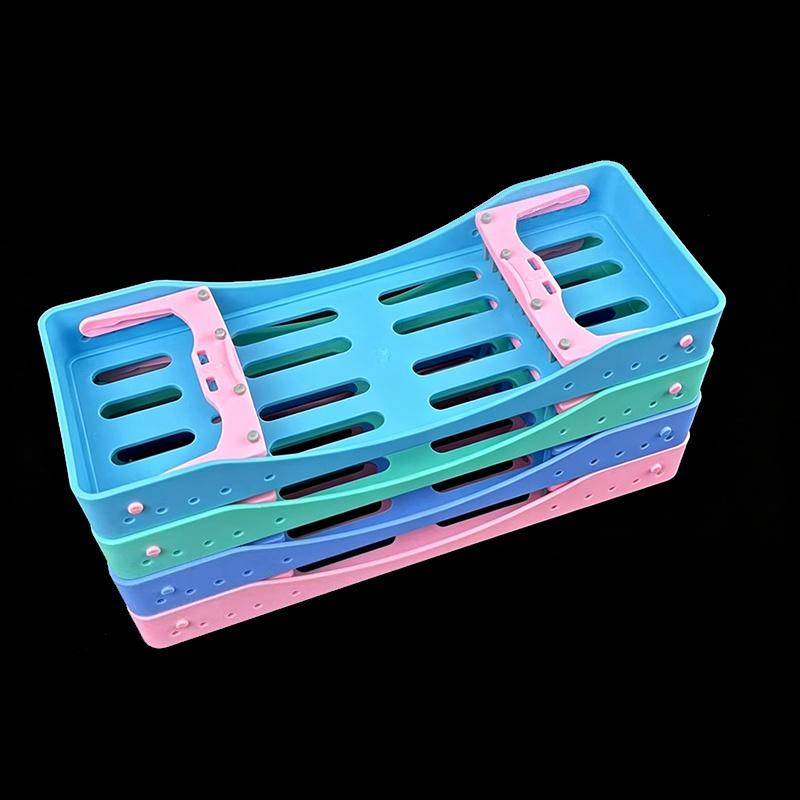 Dental Plastic Placing Box Cassette 5/10 Slots Instrument Tools Holders Plate Rack Disinfection Tray