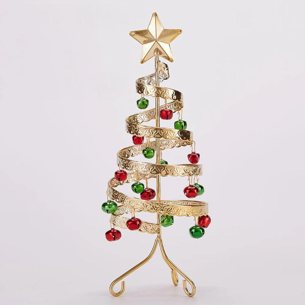 1Pc Mini Christmas Iron Mini Xmas Trees Xmas Decor Tabletop Decor Colorful Metal Holiday Tabletop Artificial Christmas Tree