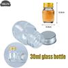 Mini 30ml Glass Sealed Bottle For Jam Honey Coffee Empty Jar Glass Bottle With Lid Medicine Bottle, Powder Capsule Glass Bottle