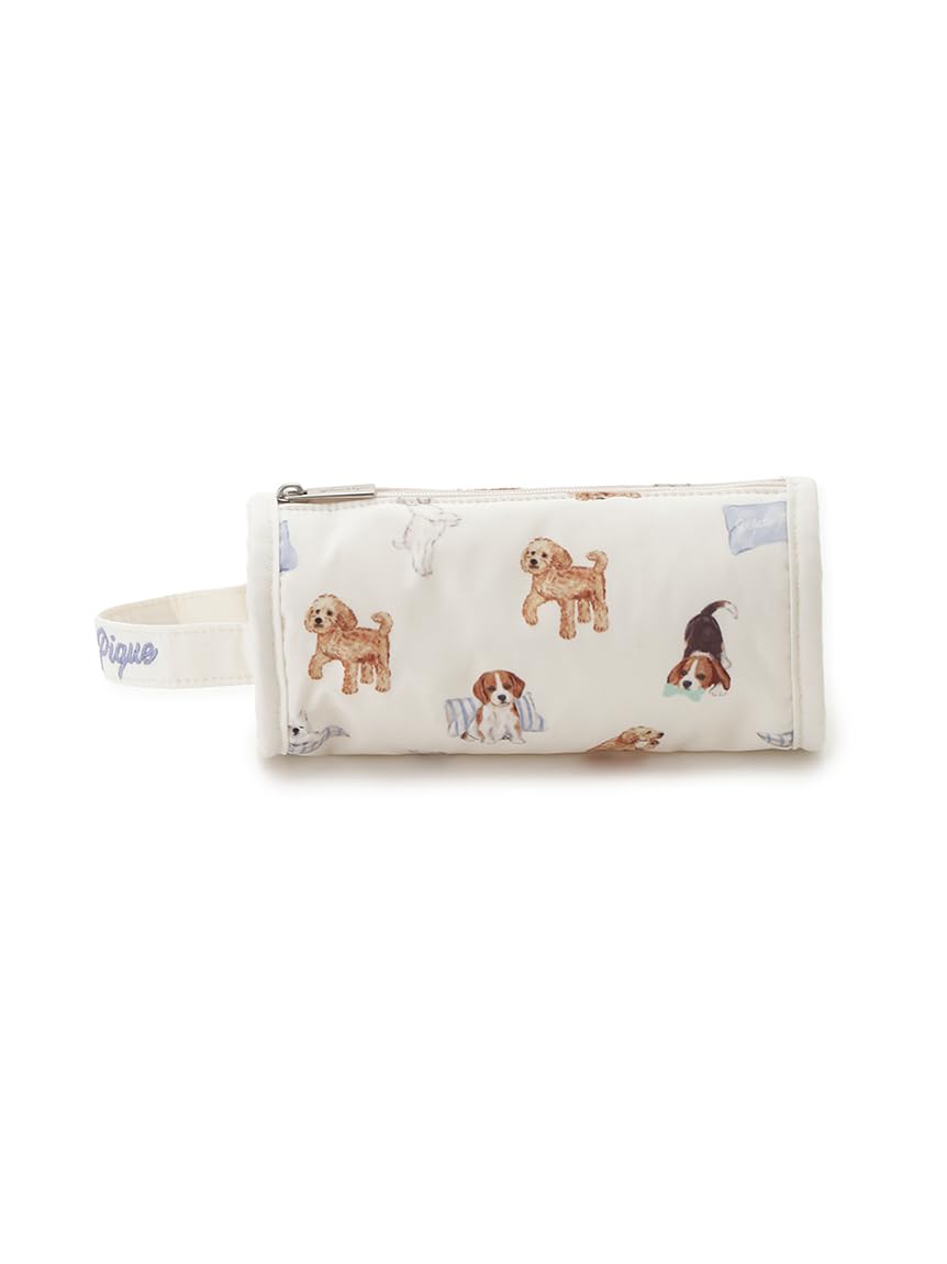 

Gelato Pique Сумка-косметичка с принтом игривой собаки, ручка PWGB261639, один размер, женская, Белый/Белый,