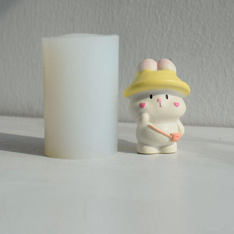 Cartoon Rabbit Chocolate Silicones Molds Cute Rabbit Fondant Decors Molds for DIY Decoration Making Soap Candle