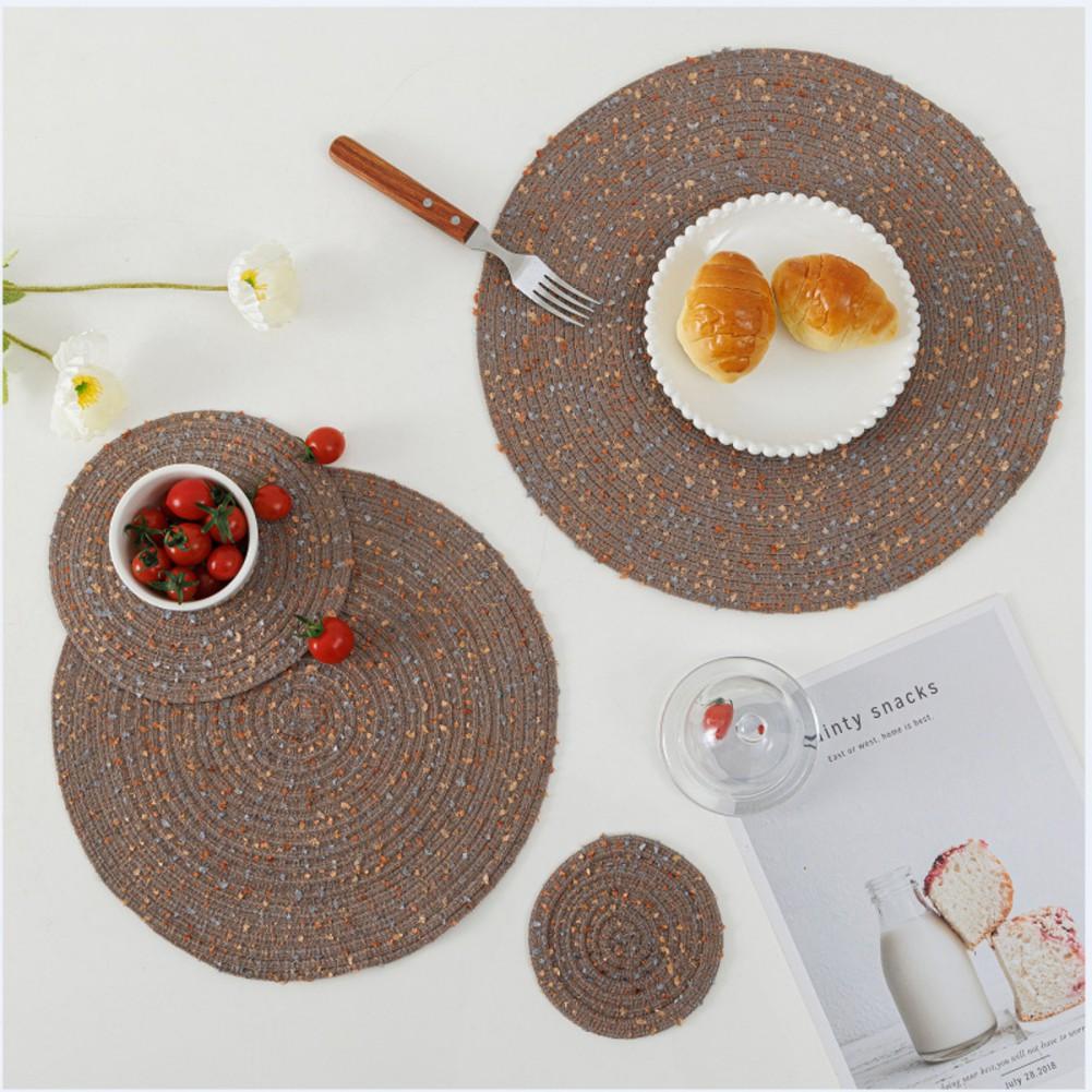 11/18/30cm Decorative Handmade Cup Mat Insulated Coasters Placemat Bowl Pad Non-Slip Round Tea Coffee Cup Coaster Table Pads