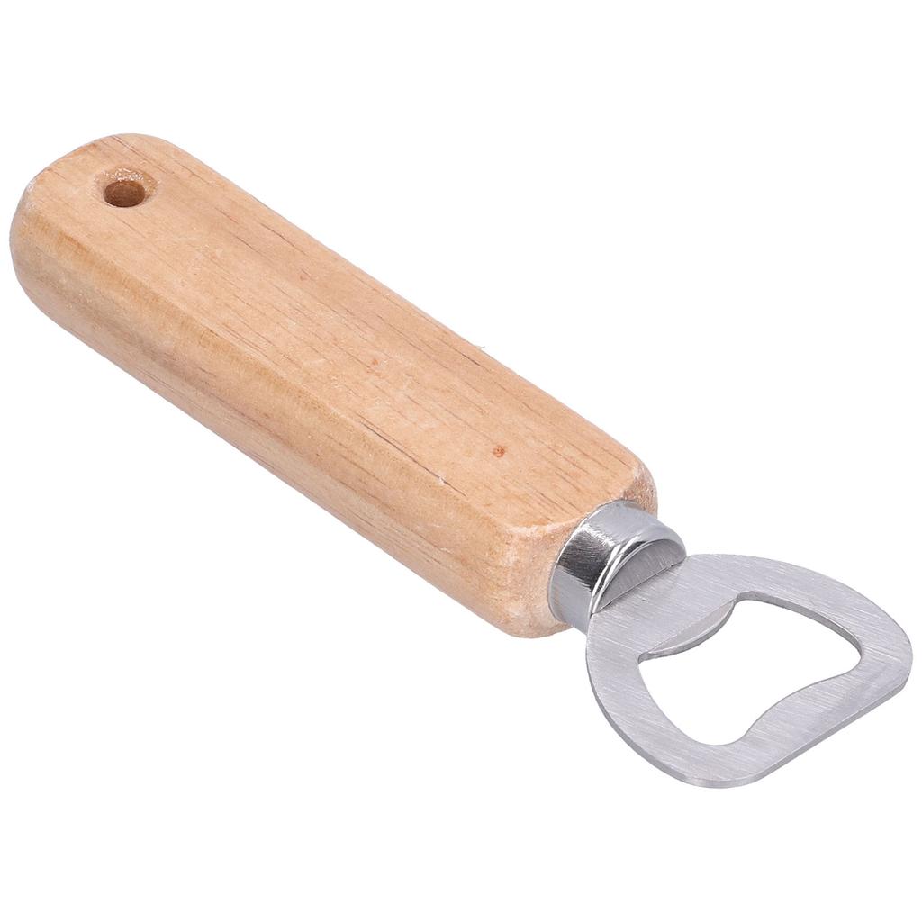 Handhållen flasköppnare med trähandtag Vin Öl Läsk Glasflaskkapsyler Öppnare Barverktyg för Hemmet