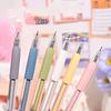Wrapping Cutting Utility Pen Knife Retractable Press Hand Account Pen Knife Creative Art Paper Cutting Tool For Student
