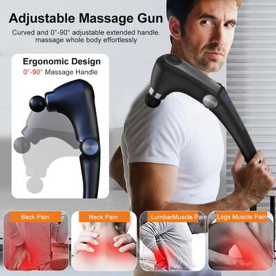 Shoulder Massage Muscle Massage Gun Electric Fascia Massage Machine High Frequency Back Waist Body Massage with Extended Handle